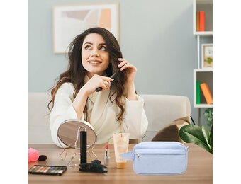 Cosmetica etui dames, corduroy make-up tas, 28% korting