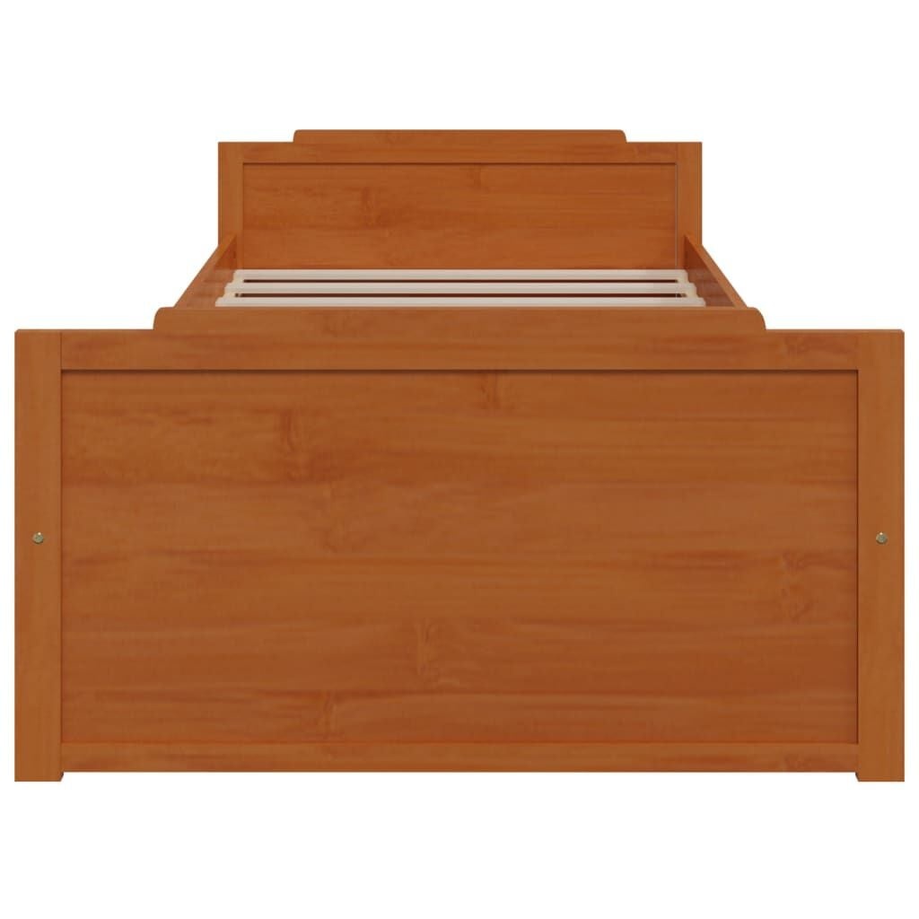 vidaXL Grenenhouten Bedframe met Lades - Honingbruin (90x200cm) - 36% Korting!