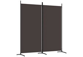 vidaXL Kamerscherm met 2 panelen 175x180 cm stof bruin