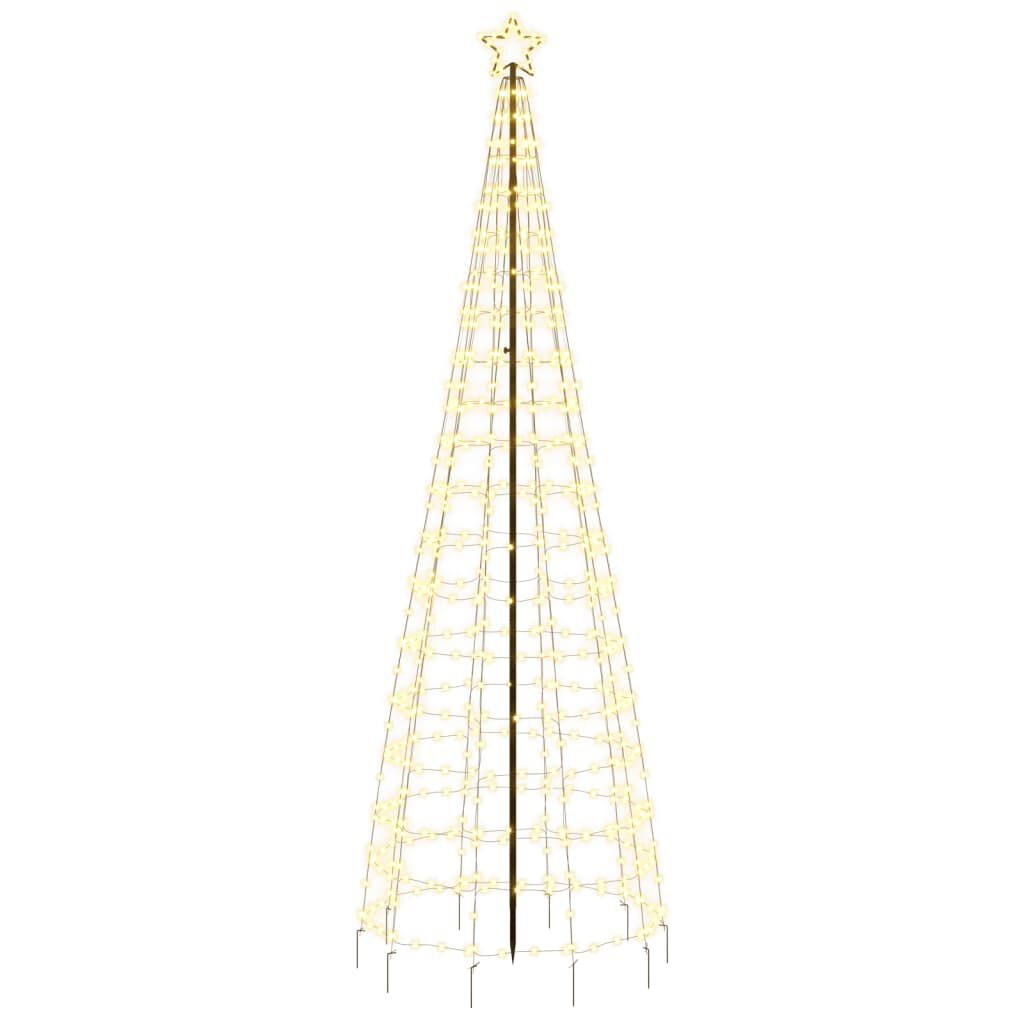 vidaXL LED-kerstboom met spikes 570 LEDs warm wit 300 cm