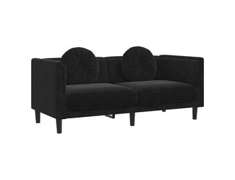 vidaXL 2-zits fluwelen bank - Zwart | -43%