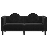 vidaXL 2-zits fluwelen bank - Zwart | -43%