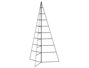 vidaXL Metalen Kerstboom 180cm Zwart - 60% Korting!