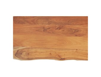 Blat łazienkowy prostokątny 100x60x3,8 cm lite drewno akacjowe USZKODZONY