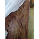 Blat łazienkowy prostokątny 100x60x3,8 cm lite drewno akacjowe USZKODZONY