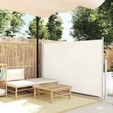Uittrekbaar VidaXL Tuinscherm 140x500cm Crème - 46% Korting!
