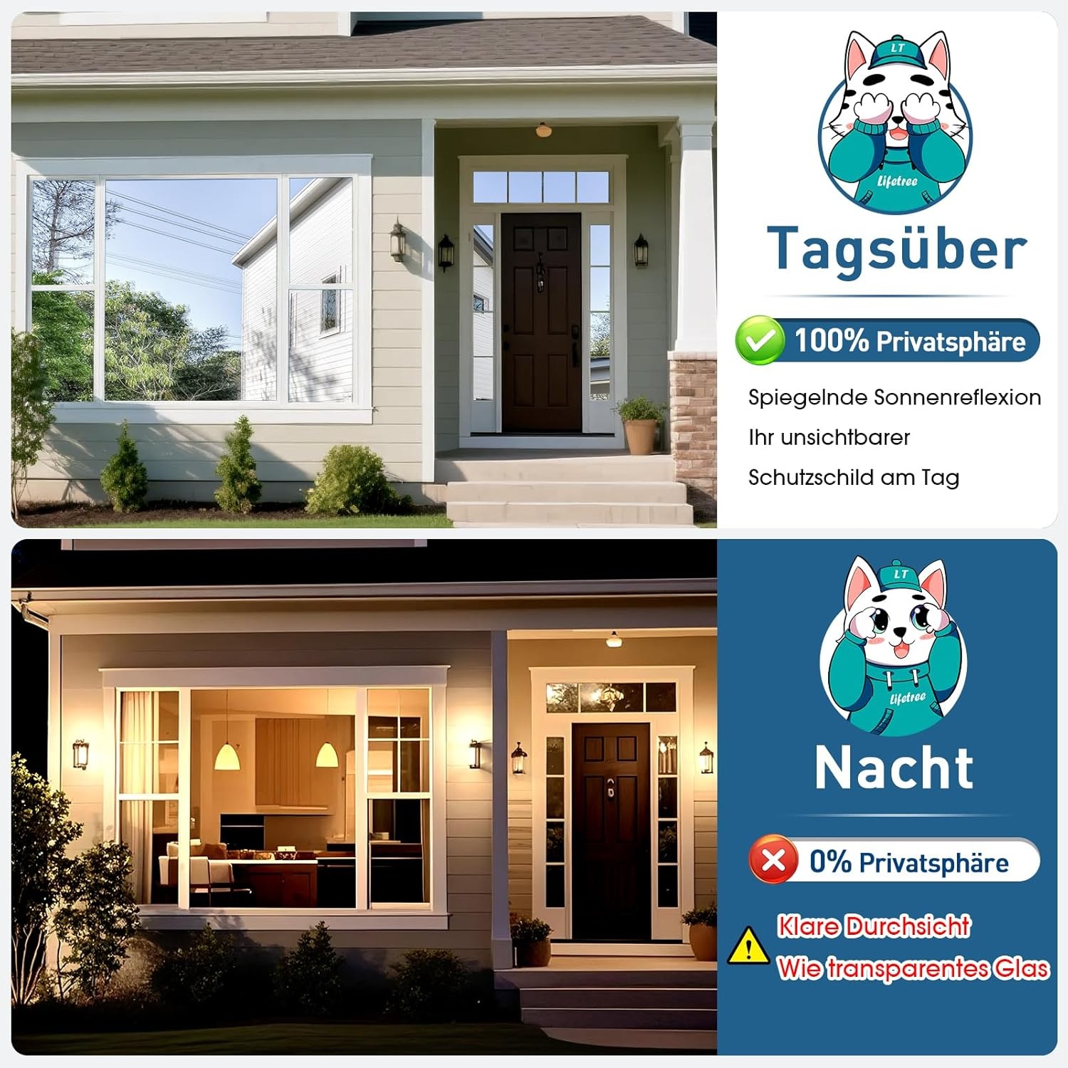 Lifetree Raamfolie: Zonwering & Privacy (90x1000cm) - 28% Korting!