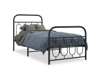 vidaXL Metalen Bedframe Zwart - 33% Korting - 90x200 cm