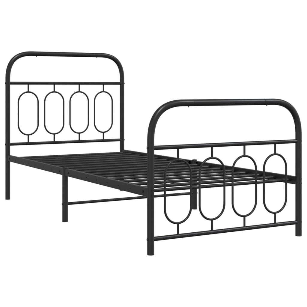 vidaXL Metalen Bedframe Zwart - 33% Korting - 90x200 cm