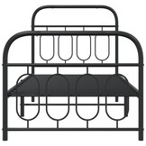 vidaXL Metalen Bedframe Zwart - 33% Korting - 90x200 cm