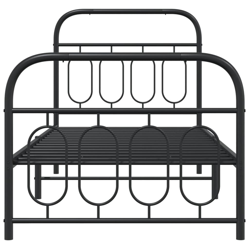 vidaXL Metalen Bedframe Zwart - 33% Korting - 90x200 cm