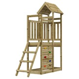 Speelhuis Hout met Glijbaan/Ladder/Klimwand - 54% Korting!