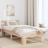 vidaXL Bedframe Bruin 90x200cm - 34% Korting!