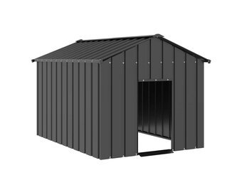 VidaXL Hondenhok met Dak - Gegalvaniseerd Staal - 29% Korting!