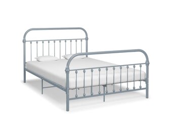 VidaXL Metalen Bedframe Grijs 140x200cm - Nu 34% Korting!
