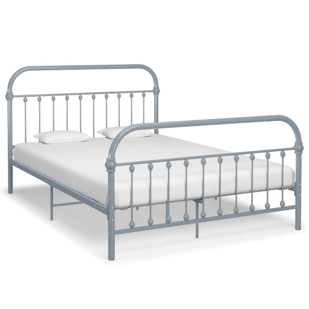 VidaXL Metalen Bedframe Grijs 140x200cm - Nu 34% Korting!