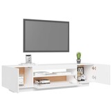 vidaXL TV-meubel Wit met LED - 160x35x40cm - 59% Korting