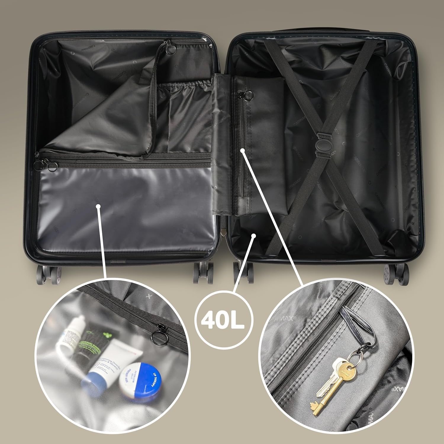 Cabin Max Koffer 55x40x20cm - 27% Korting!