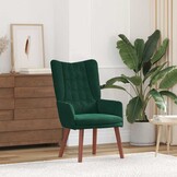 VidaXL Fluweel Ontspanningsstoel Donkergroen - 34% Korting!