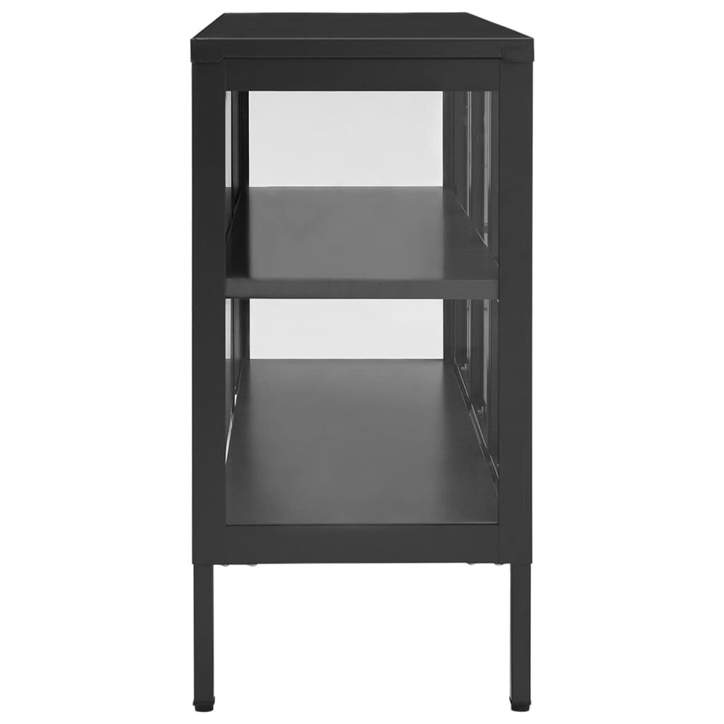 vidaXL Dressoir Staal & Glas Antraciet - 34% Korting!