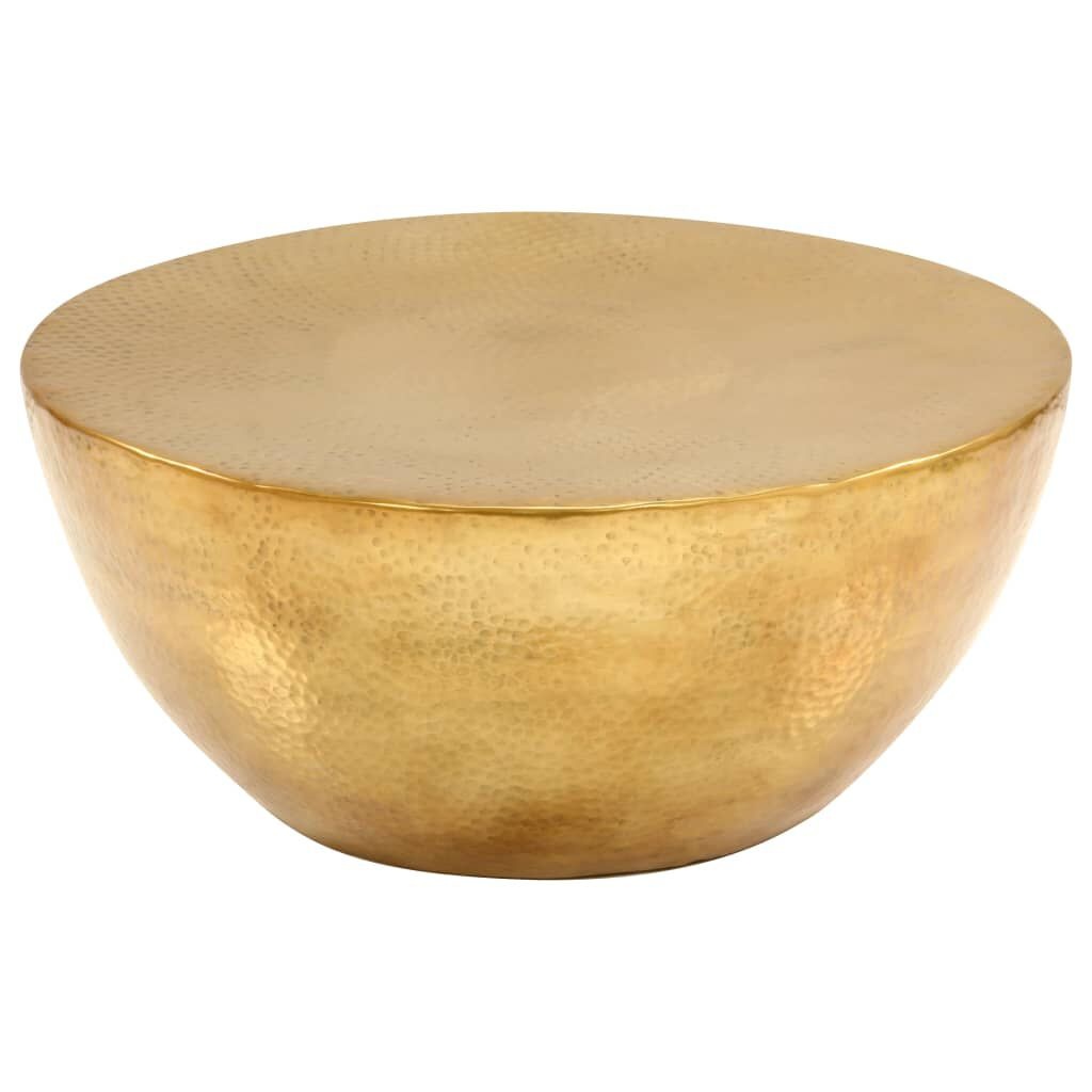 vidaXL Salontafel - Gehamerd Aluminium Messing (54% Korting)