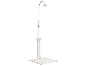 vidaXL Buitendouche hout wit