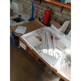 vidaXL Buitendouche hout wit