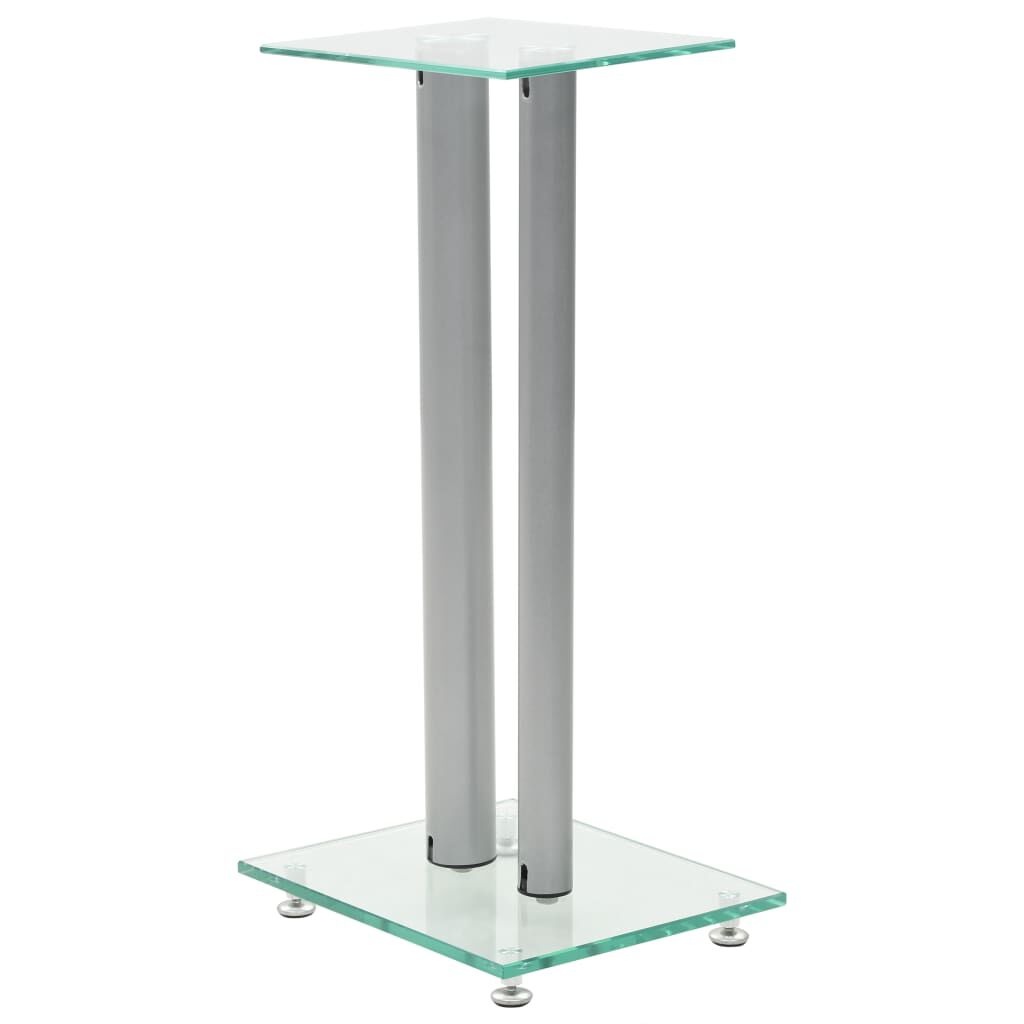 2x Speakerstandaarden Gehard Glas & Aluminium (58% Korting)
