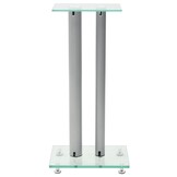 2x Speakerstandaarden Gehard Glas & Aluminium (58% Korting)