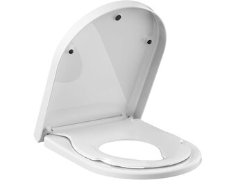 D-vorm Witte Toiletbril met Kinderzitting & Soft Close - 33% Korting