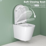 D-vorm Witte Toiletbril met Kinderzitting & Soft Close - 33% Korting