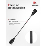 Abahub SUP & Kajak Peddel Aluminium - Verstelbaar 173-213cm (27% Korting)