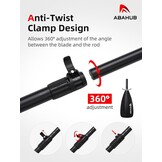 Abahub SUP & Kajak Peddel Aluminium - Verstelbaar 173-213cm (27% Korting)