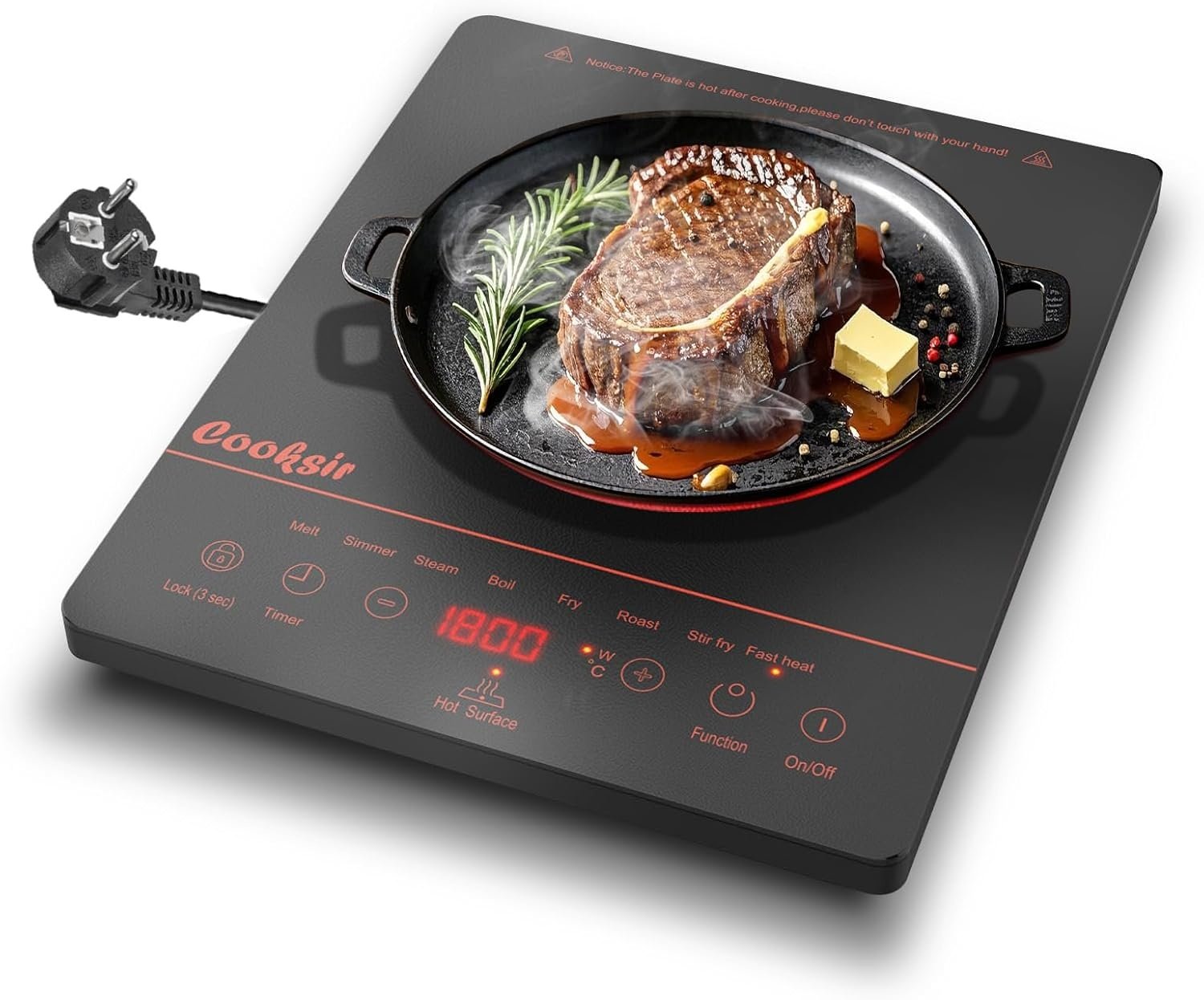 Cooksir Keramische Kookplaat 2000W - Compact & 28% Korting