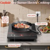 Cooksir Keramische Kookplaat 2000W - Compact & 28% Korting