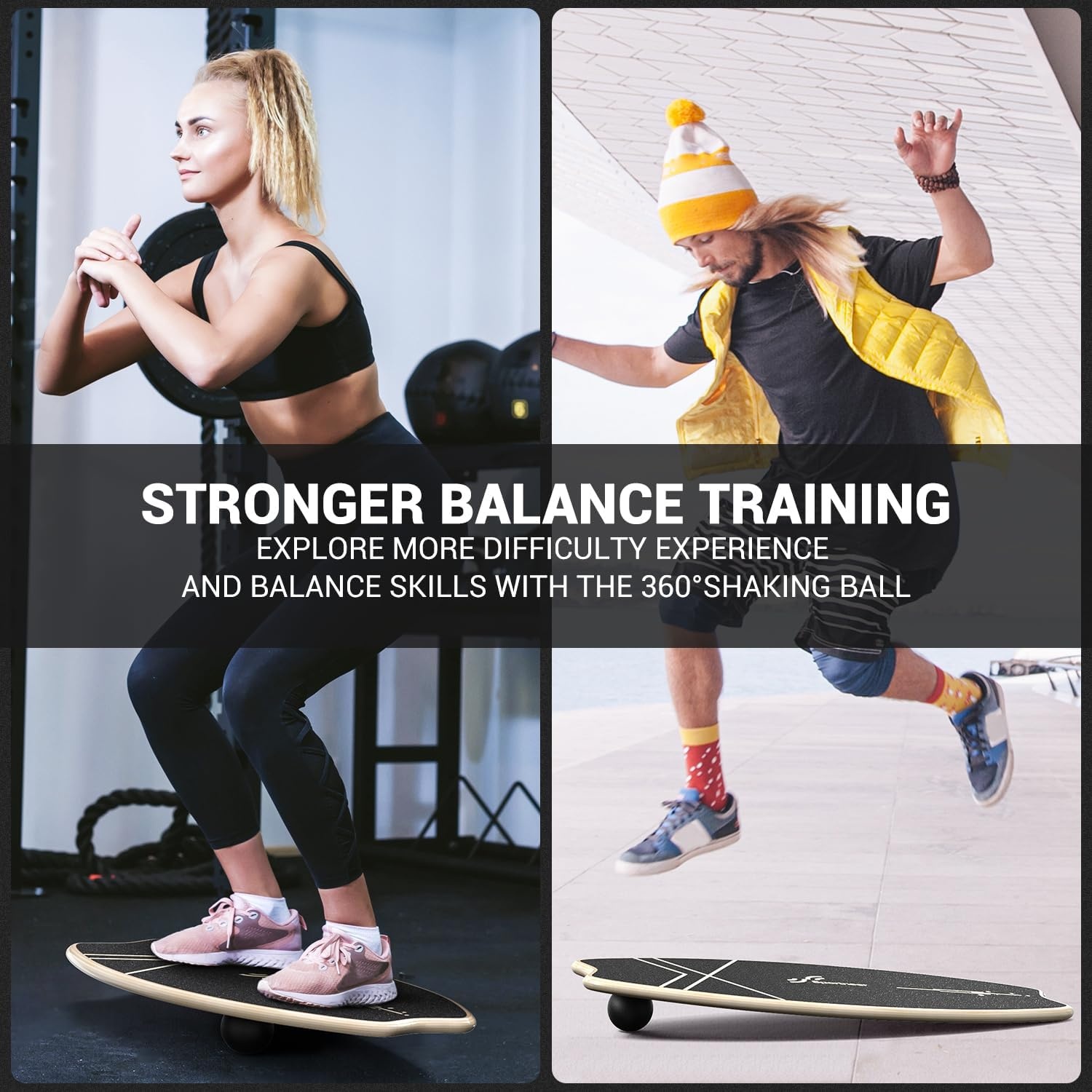 Sportneer Balance Board Zwart - 58% Korting - Balanstrainer