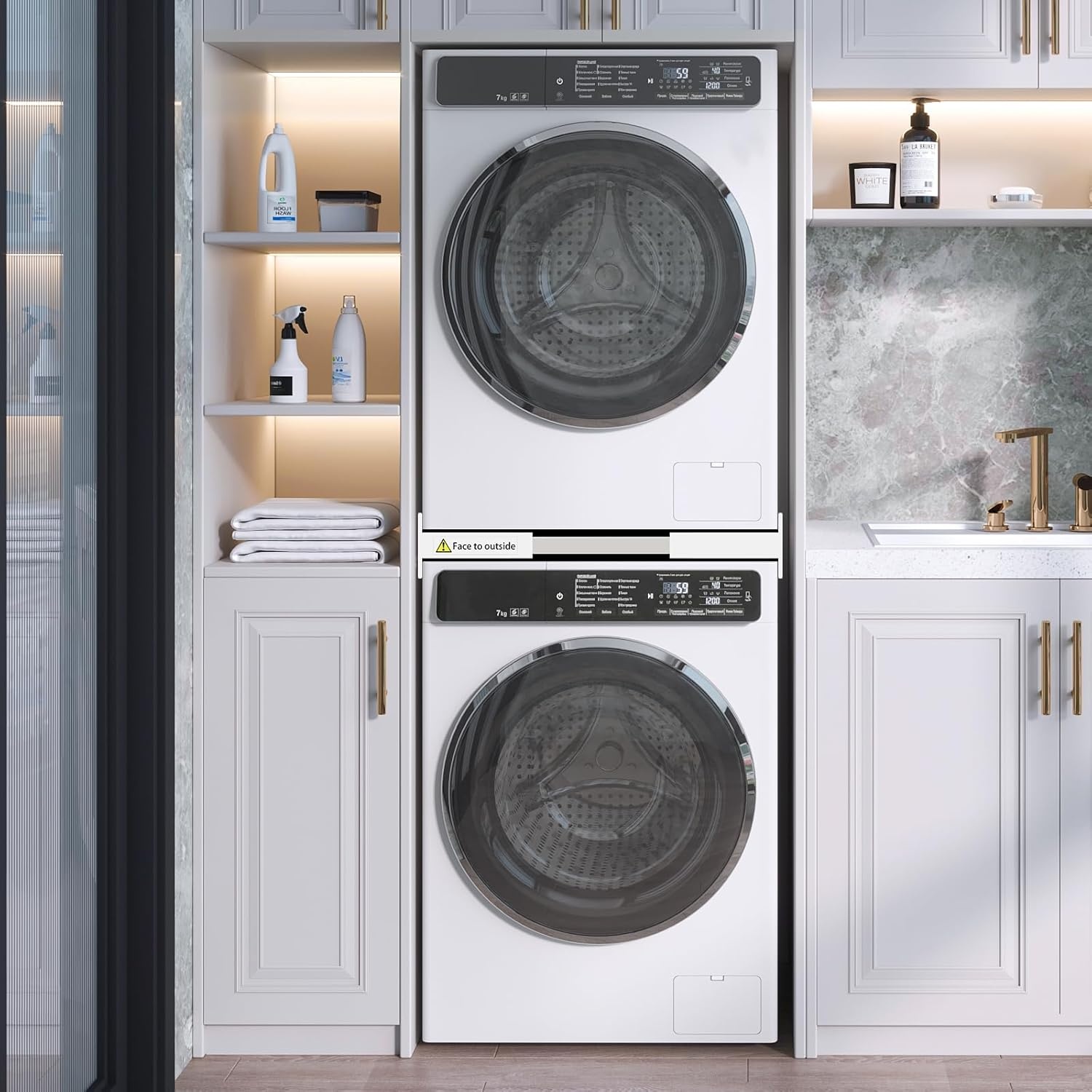 NIUXX Wasmachine & Droger Stapelset: 28% Korting!