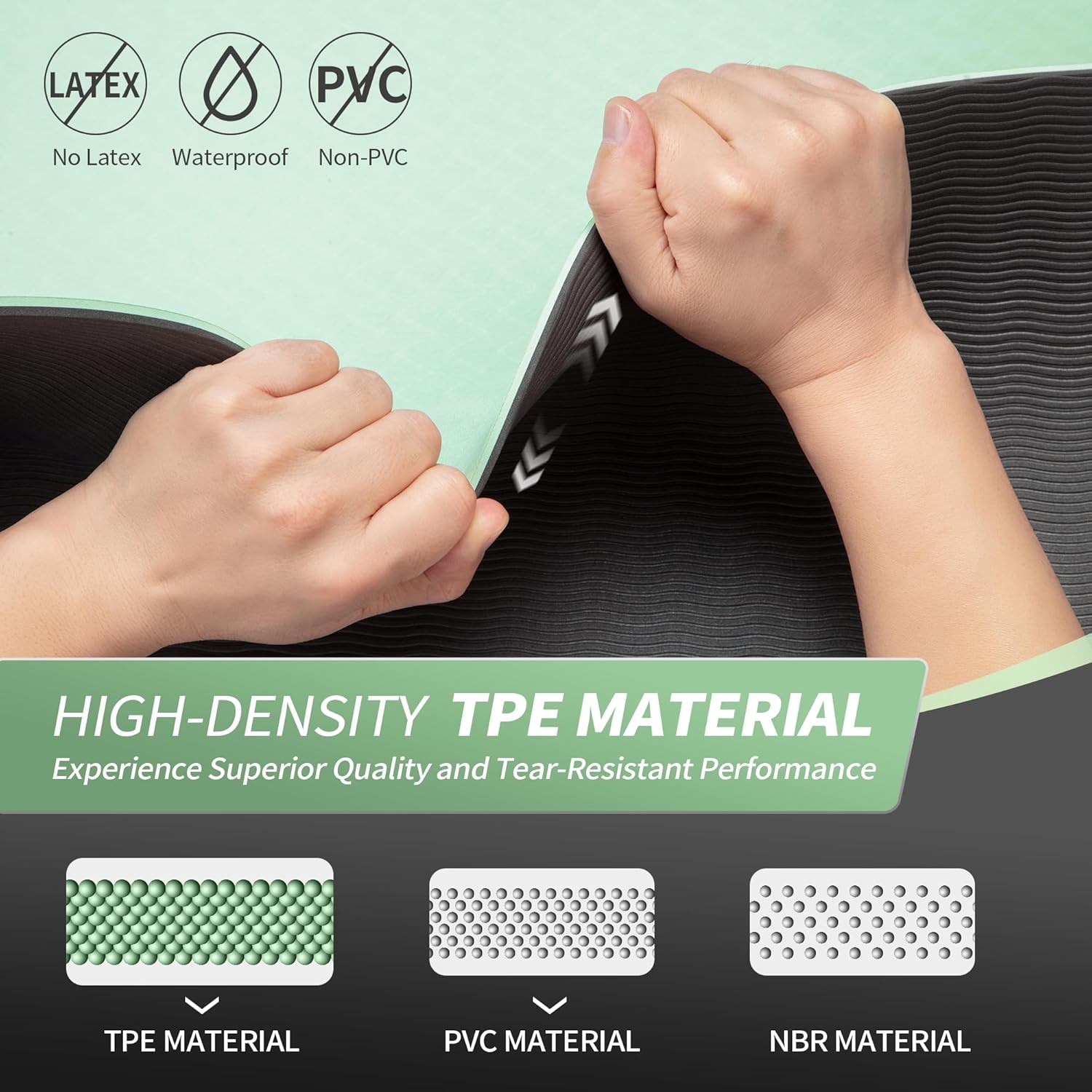 CAMBIVO Yogamat 8mm TPE Antislip - 27% Korting!