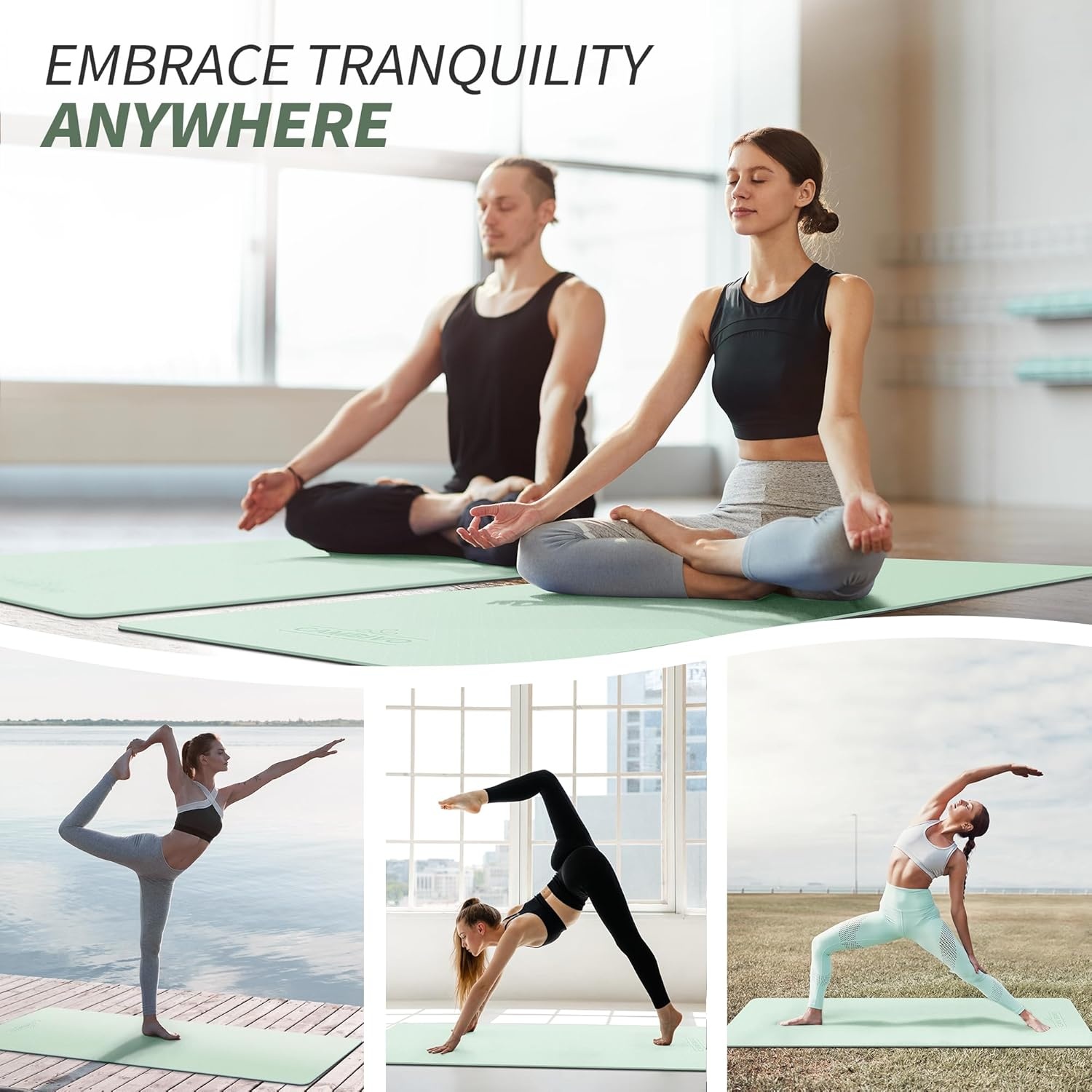 CAMBIVO Yogamat 8mm TPE Antislip - 27% Korting!