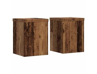 vidaXL Plantenstandaards (2 stuks) - Oud Houtkleur - Nu 28% Korting!