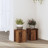 vidaXL Plantenstandaards (2 stuks) - Oud Houtkleur - Nu 28% Korting!