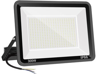 Led-spot voor Buiten Verlichting, Buitenverlichting, Tuinverlichting, Buitenlamp, 300 W, IP66, Waterdicht, Koudwit, 6500 K, 30.000 Lumen, voor Huis, Garage, Binnenplaats, Terras, Veld