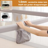 Bedhek 180cm Zwart/Wit - 52% Korting!