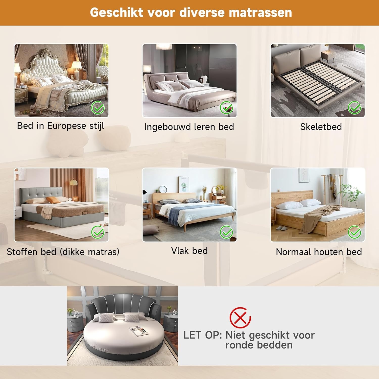 Bedhek 180cm Zwart/Wit - 52% Korting!