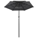 VidaXL Parasol 2m Antraciet - 68% Korting!