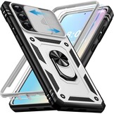 Samsung Galaxy S25 Hoesje Zwart met Screenprotector & Ringstand (51% Korting)