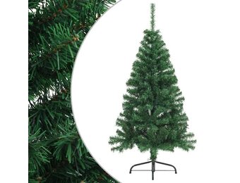 vidaXL Halve Kunstkerstboom 120 cm PVC Groen - 52% Korting