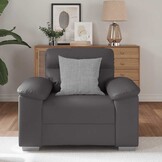 vidaXL Sofastoel Grijs 60 cm Kunstleer