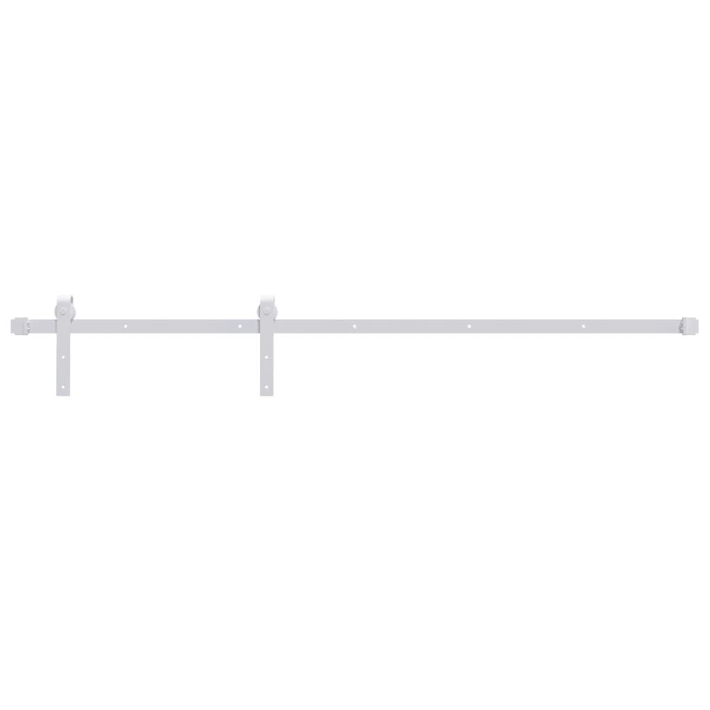 vidaXL Beslagset voor schuifdeur 183 cm staal wit