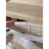 vidaXL Salontafel 90x50x35 cm massief mangohout